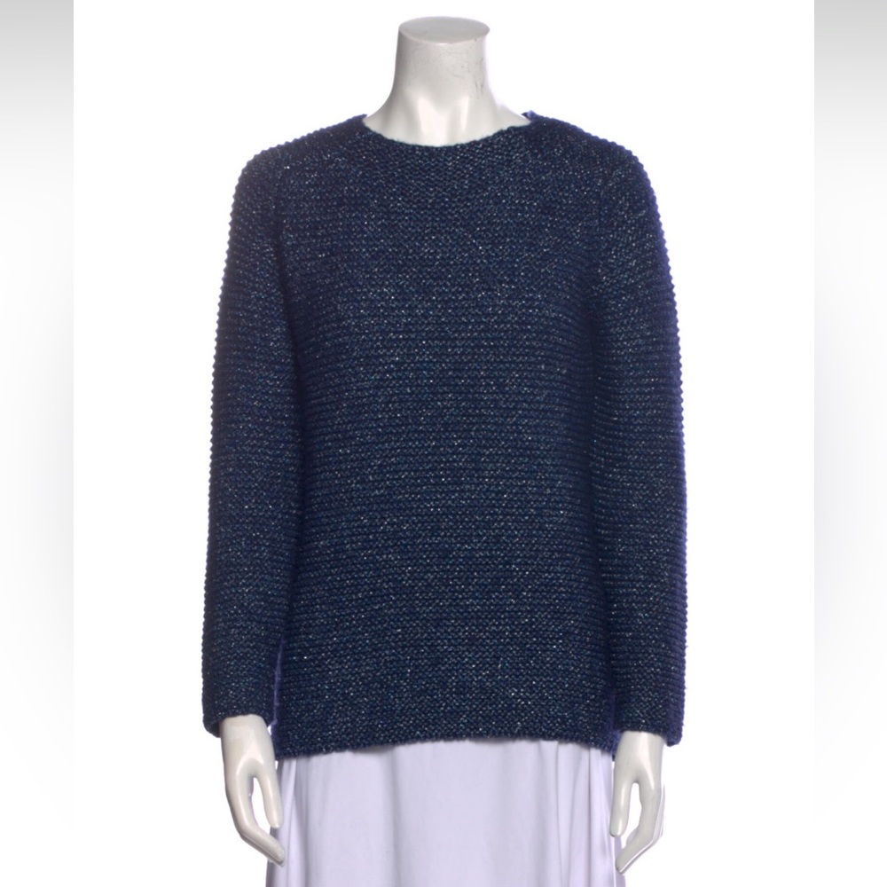 Maje blue scoop neck sweater